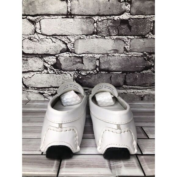 Massimo Matteo Firenze White Leather Driving Moccasins Flats Shoes Women Sz 10B - Picture 5 of 16